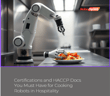 Certifications and HACCP documentation for cooking robots